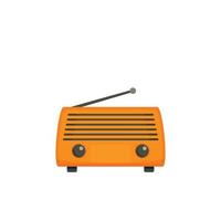 Radio antenna icon, flat style vector