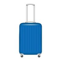 Plastic travel bag icon, realistic style vector