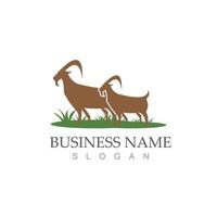 Goat logo template vector icon