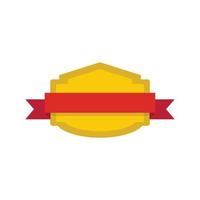 Badge banner icon, flat style vector