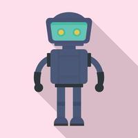 Bot robot icon, flat style vector