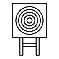 Paper arch target icon, outline style vector