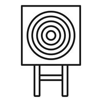 Paper arch target icon, outline style vector