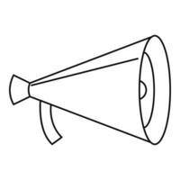 Small megaphone icon, outline style vector