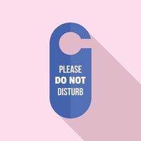 Do not disturb hanger tag icon, flat style vector