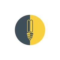 Light bulb symbol icon illustration vector