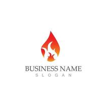 Fire icon logo design illustration vector