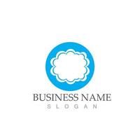Cloud template icon vector