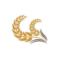 Wheat logo vector icon illustration