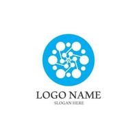 Molecule logo vector illustration design