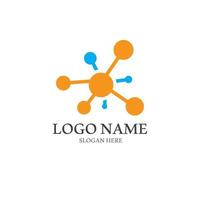 Molecule logo vector illustration design