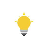 Light bulb symbol icon illustration vector