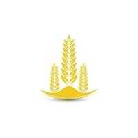 Wheat logo vector icon illustration