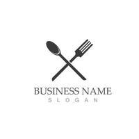 Spoon and fork logo and symbol vector image