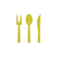 vector de símbolo de icono de cuchara y tenedor