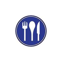 Spoon and fork icon symbol vector