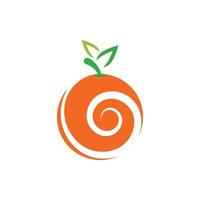 Ilustración de vector de icono de logotipo naranja
