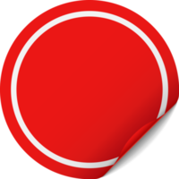 3D red sticker tag sale png