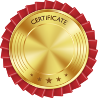 Certificate luxury golden medal png