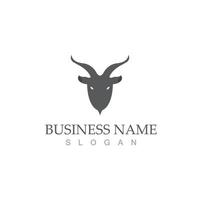 Goat logo template vector icon