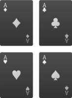 cartão de pôquer quatro ases preto png