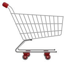 Red shopping cart png