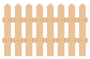 Wooden garden fence png