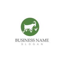 Goat logo template vector icon