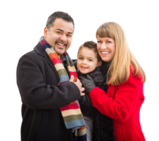 Transparent PNG of Happy Young Multiethnic Family.