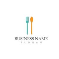 Spoon and fork logo and symbol vector image