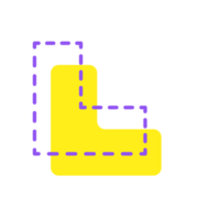 elementi di memphis. forma della struttura dell'oggetto linea geometrica semplice png