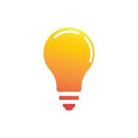 Light bulb symbol icon vector