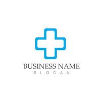 Health medical logo template vector