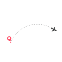 vliegtuig reisroute speld op de wereldkaart reis reisideeën png