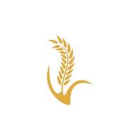 Wheat logo vector icon illustration