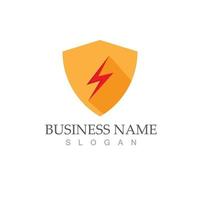 flash thunderbolt logo template vector