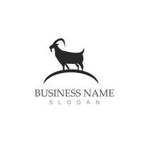 Goat logo template vector icon