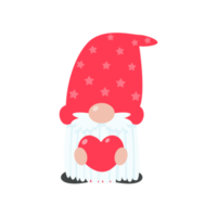 gnomo de navidad. un pequeño gnomo con un gorro de lana rojo. celebrar en navidad png