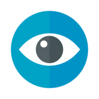 icono de ojo diseño de ojo plano simple concepto de cuidado de la visión use anteojos para una visión clara. png