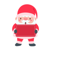 cartoon santa wearing red knitted hat for decorating Christmas greeting cards png