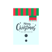 Christmas card. Santa Set Christmas Greeting Card Template. png