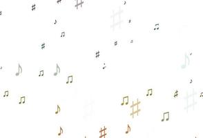 Light Multicolor, Rainbow vector backdrop with music notes.