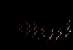 Dark Red, Yellow vector backdrop with music notes.