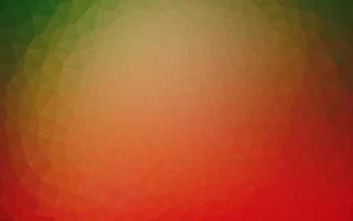 Light Green, Red vector shining triangular background.