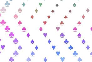 Light Multicolor, Rainbow vector texture with playing cards.