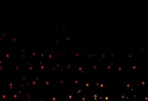 Dark Orange vector background with triangles, circles, cubes.