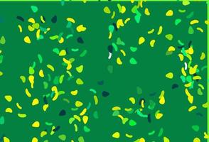 Light Green, Yellow vector pattern with chaotic shapes.