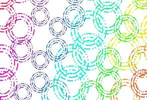 Light multicolor, rainbow vector template with circles.