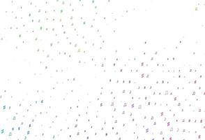 Light Multicolor, Rainbow vector texture with musical notes.