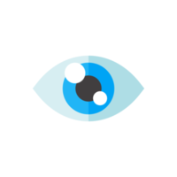 oog icoon. gemakkelijk vlak oog ontwerp visie zorg concept slijtage bril voor een Doorzichtig visie. png